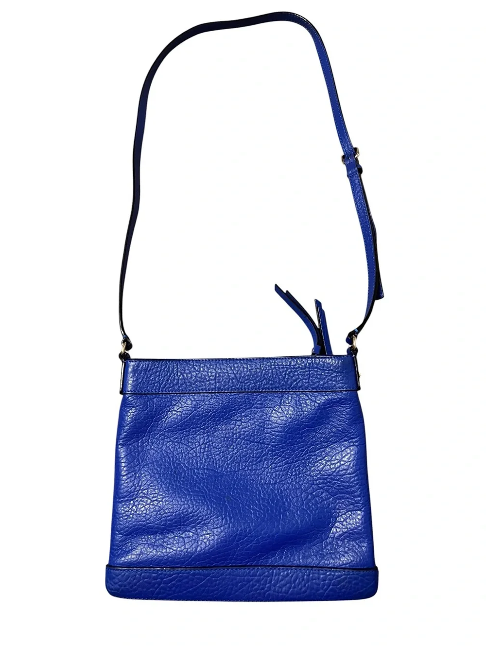 kate spade Cobalt Blue Perri Lane Bubbles Leather Crossbody with COA